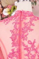 lace appliques illusion back
