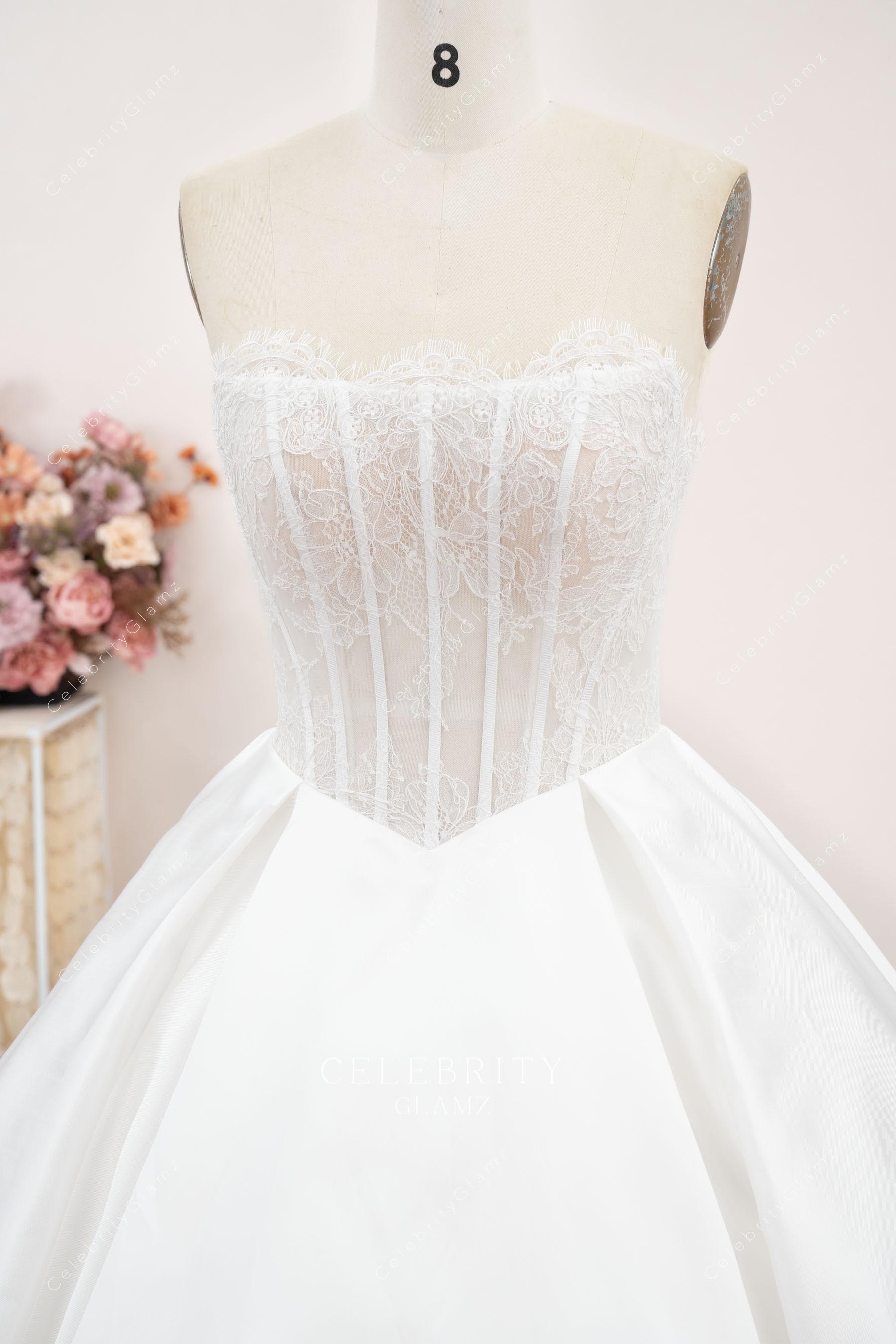 lace corset bridal dress