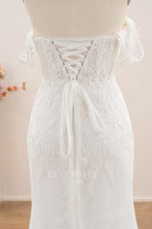 lace up back bridal dress