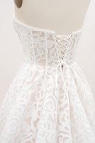 lace up back wedding dress