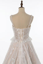 lace up zipper double closure bridal dress