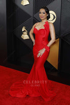 Lady London thin straps prom dress Grammys red carpet 2024
