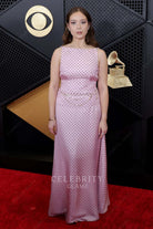 Laufey floor length prom dress Grammys red carpet 2024