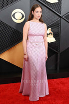 Laufey polka dot a line prom dress Grammys red carpet 2024