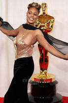 Laverne Cox strapless prom dress 2024 Oscars Red Carpet