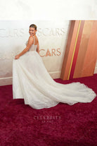 Lee Broda open back 2025 Oscars red carpet formal dress