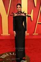 Lily Aldridge column prom dress 2024 Oscars after party