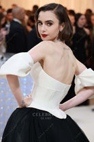 Lily Collins backless met gala 2023 dress