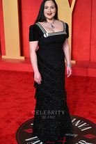 Lily Gladstone short sleeves prom  dress 2024 Oscars after party
