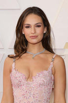 Lily James sweetheart neck Prom Dress Oscars 2022