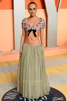 Lily Rose Depp 2025 Vanity fair party two piece prom dress