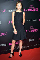 lily rose depp black formal dress la danseuse premiere 2016