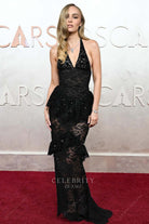 Lily Rose Depp fit flare 2025 Oscars red carpet dress 