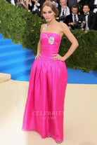lily rose depp fuchsia long dress met gala 2017