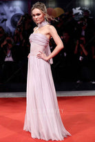 lily rose depp lilac dress venice film festival 2019