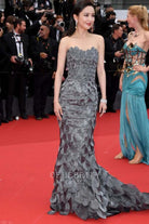 Liya Tong strapless mermaid formal dress Cannes film festival red carpet 2024