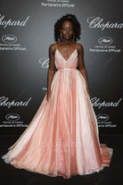 Lupita Nyongo coral a line dress Cannes film festival 2018