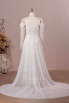 luxury beaded Aline wedding dress