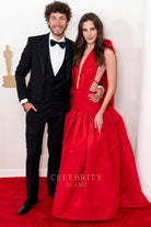 Macarena Achaga floor length prom dress 2024 Oscars red carpet 