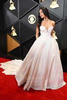 Madison Beer strapless dress Grammys red carpet 2024