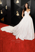 Madison Beer sweetheart prom dress Grammys red carpet 2024