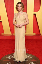 Maggie Rogers fit flare prom dress 2024 Oscars after party 