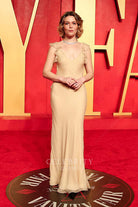 Maggie Rogers flutter sleeves prom dress 2024 Oscars after party 