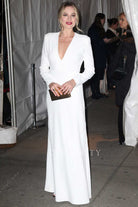 Margot Robbie plunging neck formal dress Gotham film awards