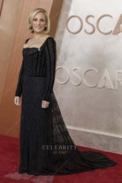 Marlee Matlin 2025 chapel train Oscars red carpet dress