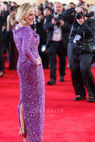 Marlee Matlin long sleeves dress 2024 Oscars red carpet