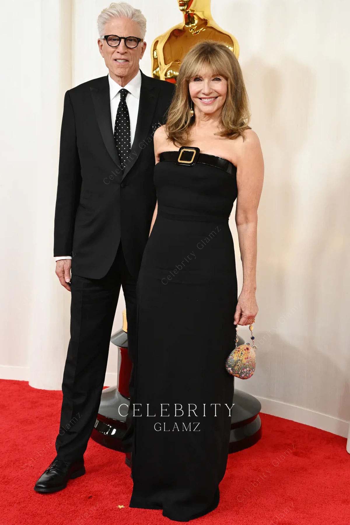 Mary Steenburgen floor length prom dress 2024 Oscars red carpet 