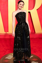 Maude Apatow black strapless prom dress 2024 Oscars after party