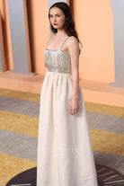 Maude Apatow sleeveless 2025 Vanity fair party dress