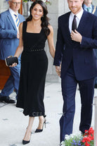 Meghan Markle black midi formal dress Sentebale Isps Handa polo cup 2018