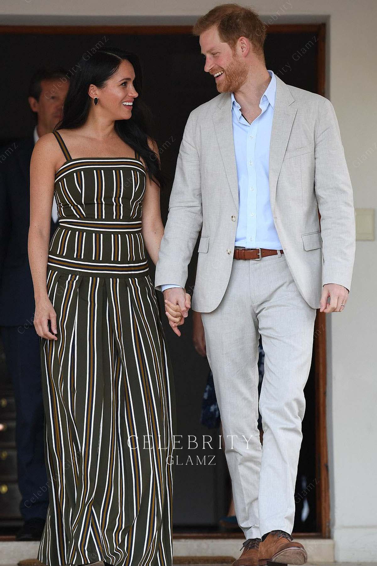 Meghan Markle floor length prom dress British high commission dinner 2018