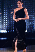 Meghan Markle high slit prom dress British fashion awards2018
