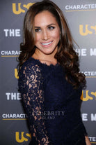 Meghan Markle illusion three quarte sleeve prom dress USA network's and the moth's storytelling tour 2012