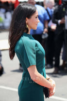 Meghan Markle short sleeve formal dress 16 day visit south pacific 2018
