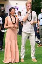 Meghan Markle peach tiered prom dress Nigeria champion the Invictus games 2024