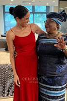 Meghan Markle scoop neck formal dress women in leadership event 2024