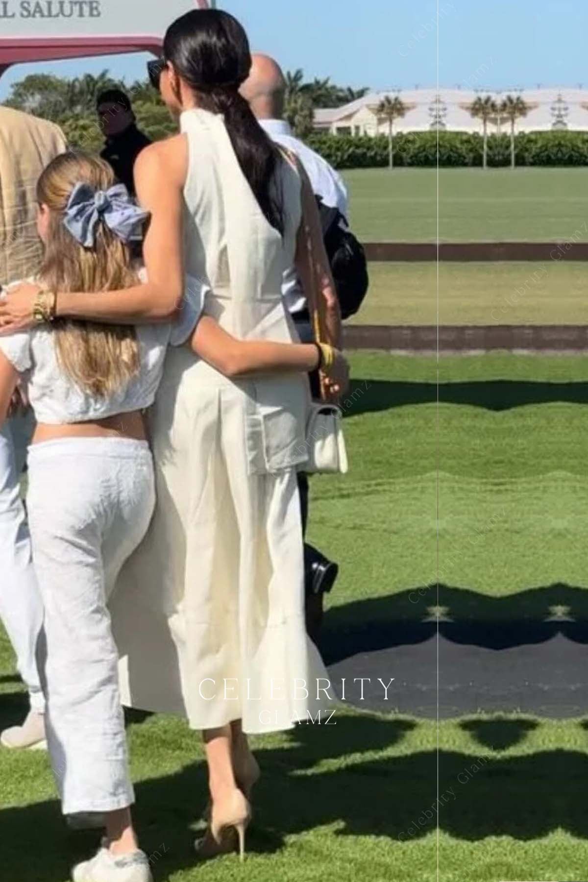 Meghan Tea Length Formal Dress Polo Tournament 2024