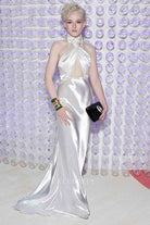 met gala halter satin dress 2023 Julia Garner
