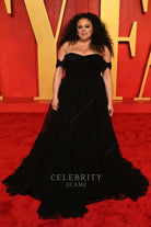 Michelle Buteau black off shoulder prom dress 2024 Oscars after party