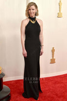 Michelle Mizner halter prom dress 2024 Oscars red carpet