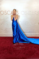 Michelle Yeoh 2025 Oscars red carpet panel train dress