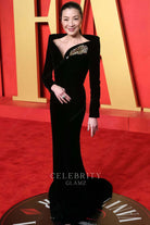 Michelle Yeoh long sleeves prom dress 2024 Oscars after party 