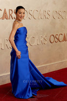 Michelle Yeoh royal blue 2025 Oscars red carpet dress