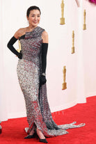 Michelle Yeoh two tone formal dress 2024 Oscars red carpet