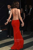 Miranda Kerr backless dress 2016 vanity fair Oscars after party