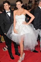 Miranda Kerr white high low dress met ball 2011